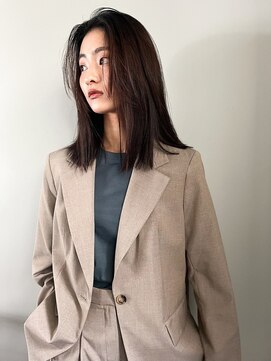 ミンクス 原宿店(MINX) 原宿表参道　ナチュラルヘア　外はねボブ　ミディアムレイヤー