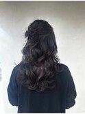 ハーフアップ