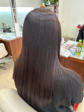 ヘアーアンドエステ ハラダ 滝ノ水店(Hair&Esthe Harada) 艶髪ストレート/グレージュカラー