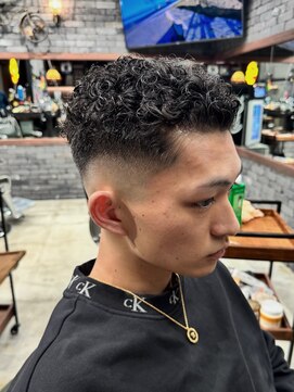 スリーセント 栄(3/cent) 極道パーマ/スパイラルパーマ/メンズパーマ/オールバック