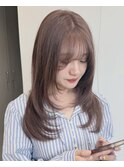 ミニウルフレイヤーカット顔周りカット前髪カット韓国ロング原宿