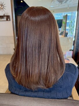 ヘアリゾート粋 ティガ 池袋店(tiga) うる艶セミロング/透明感ブラウンカラー