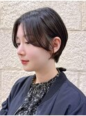 ショートヘア　黒髪　京都美容室　進詩織