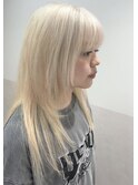 ホワイトブロンド×ロングウルフ