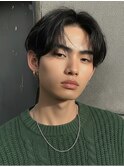 メンズ/men's/メンズカット/センターパート/ニュアンスパーマ