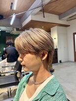 アトラクト バイ ラック 津田沼(Attract by LUCK) ホワイトベージュ/ブリーチ/津田沼/メンズパーマ/学割U24/カラー