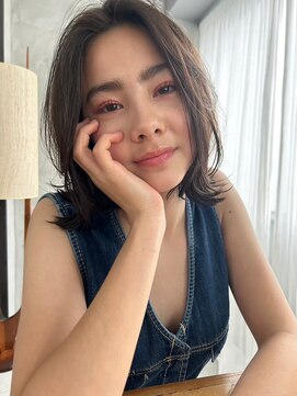 キース ヘアアンドメイク 恵比寿(kith. hair&make) 透明感/アンニュイミディアムレイヤー/ココアベージュ