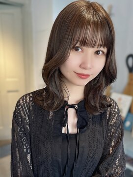 カシュカシュ アネックス(cache cache annex) ミディアムレイヤーくびれヘアシースルー前髪シースルーバング
