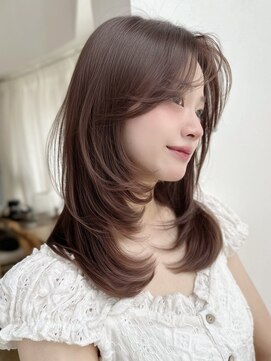 バイオレット 表参道店(Violet) ハッシュカットレイヤーカットフェイスレイヤーココアグレージュ