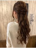 ハーフアップ パーティースタイル【mifuyu】