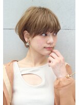 ブラウヘアアンドケア(care)&nbsp;小顔ショート&ハイライトベージュ