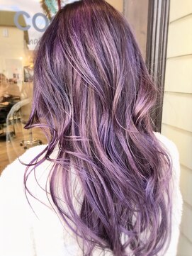 ヘア メイク ココ(hair make coco) ホワイトパープル♪