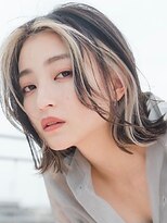 リコ エスト 上野店(lico est) トレンド感☆耳かけボブ_ハイトーンカラー/30代40代50代