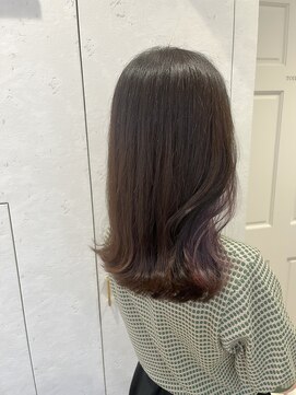 ロンドプランタン 恵比寿(Lond Printemps) お洒落ラベンダーインナーカラーペールベージュブラウン【中居】