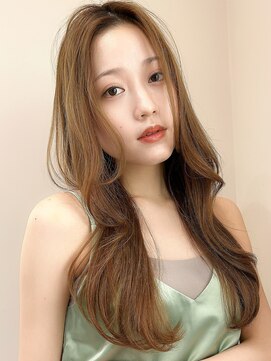 レア 表参道(L'ea) 黒髪クラゲヘアーオリーブグレー小顔ココアベージュ