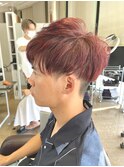 メンズカット　メンズカラー　ピンク系カラー　レッド系カラー　