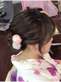 シニヨン浴衣ヘア