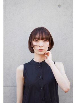 クレア(CREA) 20代30代ミニボブココアブラウン小顔美肌ストレート丸み