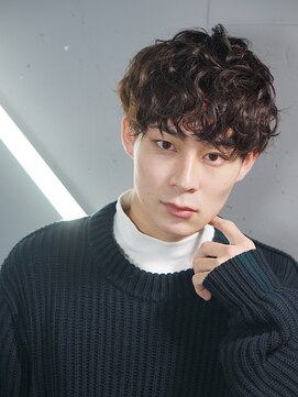 フォーエックス(hair salon XXXX) メンズマッシュウルフカット波巻きスパイラルパーマメンズパーマ