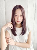 20代30代40代　大人センターパートツヤ髪＃964