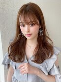 イメチェンロングレイヤー顔周りレイヤー後れ毛小顔カット美髪