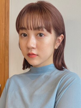 ノイカーム(noi Calm) 顔周りレイヤーカットくびれヘアミルクティーベージュカラー