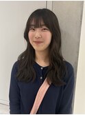 【YOKE】アッシュブラウンミディアムレイヤー顔周りトレンドヘア