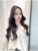 マロンベージュ×小顔レイヤー×韓国風巻き×髪質改善