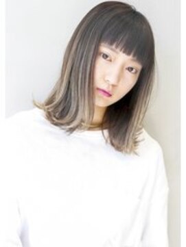 ガリカ シーム(Gallica/SEAM) 『 束感ミディ× ハイライトカラー 』オン眉3Dカラー