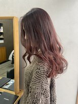 サンズヘアー(3’s hair)&nbsp;【ロングスタイル】暖色カラー　ワインレッド