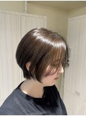 大人くびれショート×オリーブベージュ