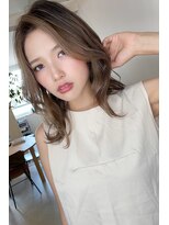ヘアーズ ベリー 香椎店(hairs BERRY)&nbsp;★くびレイヤーエモージュオリーブベージュレイヤーカットミディ