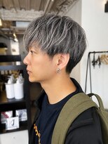 ルーツ ヘア デザイン(roots hair design)&nbsp;四ツ橋美容室★roots★メンズハイライトメンズカット白髪ぼかし