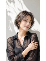 アッシュ 学芸大学店(Ash)&nbsp;ショートボブ/大人女性/グレージュ/白髪ぼかし/脱白髪染め