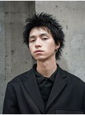 スパイキーショートアップバング刈り上げメンズショート
