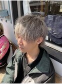 ホワイトベージュマッシュウルフケアブリーチミルクティーカラー