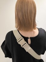 ラミエバイメルト 下北沢(lamie by melt)&nbsp;【村上慶登】ブロンドベージュ ハイトーンボブ 切りっぱなしボブ