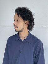 メンズ　ミディアムパーマ　moro