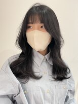 ヨーク(YOKE)&nbsp;【 YOKE 】ミディアムレイヤー顔まわりブルージュ暗髪韓国