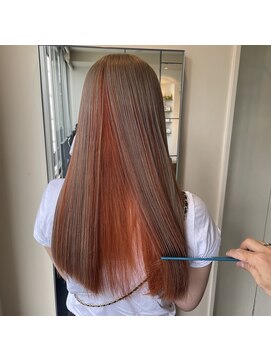 ダブル アンダーバー サロン(W_SALON) ベージュ×オレンジ