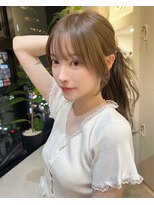 ジーナ 天神(Zina) 髪質改善＊オリーブベージュハイライトカラー＊【Zina西通り】