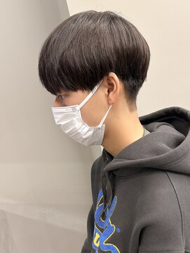 エルマーク 心斎橋(L-MARK) 黒髪マッシュナチュラルマッシュメンズヘア韓国ツーブロック