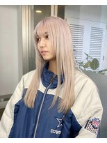 レコ 渋谷(LECO)&nbsp;ホワイトベージュのハイトーンロングヘア