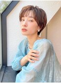 前髪長め大人ひし形ショート20代30代40代表参道