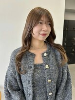ヘアー アイス 御器所本店(HAIR ICI) 大人美人艶カラーベージュ小顔カット透明感レイヤーロング