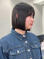 ロンド ブランシュ 錦糸町北口(Lond blanche)&nbsp;イメチェン外ハネボブ美髪ワイドバングミディアム縮毛矯正ボブ