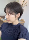イメチェン小顔似合わせ30代40代50代グレージュショートボブ