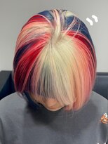 ベレーザ 渋谷(BELEZA)&nbsp;16934ブリーチダブルカラーボブレイヤーカットユニコーンカラー