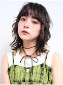 オリーブグレー/韓国風巻き/レイヤーカット/くすみベージュ/原宿