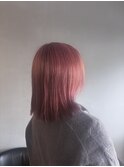 ワンブリーチ+ピンク系カラー
